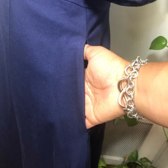 Anthropologie Mauve Dress Large Fit & Flare New pockets - Picture 6 of 13